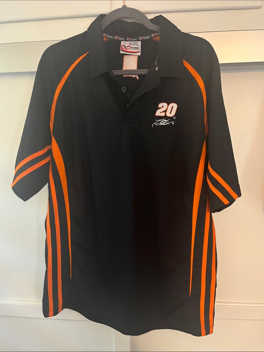 Chase Authentics Black and Orange Polo with '20' Chest Logo